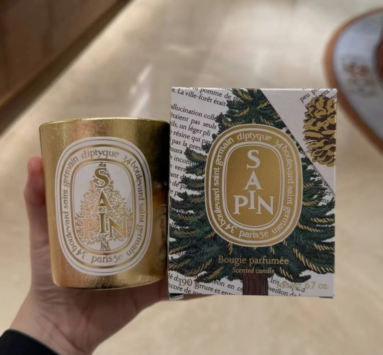 Diptyque Sapin Gold Candle