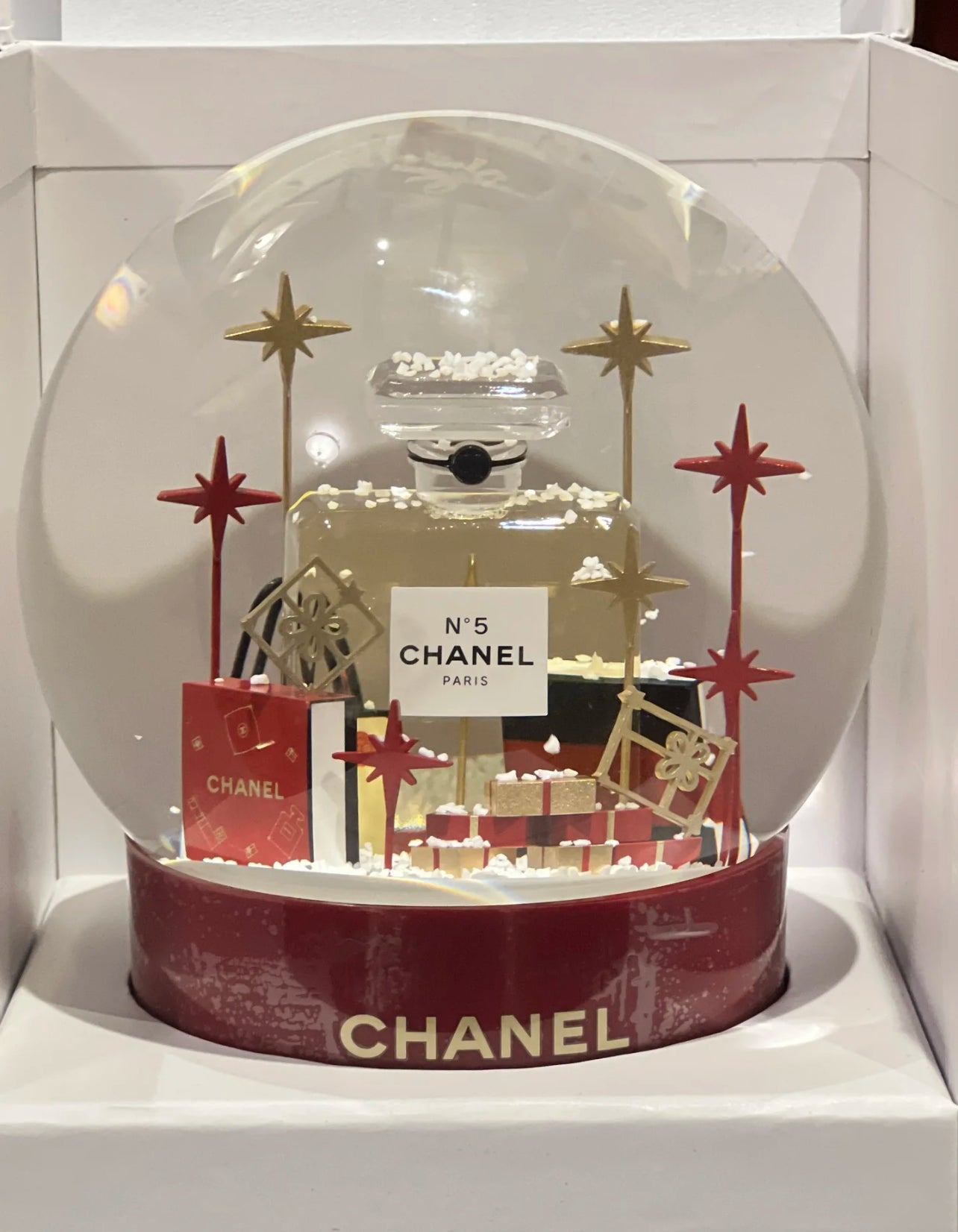 Chanel Holiday Red Snow Globe