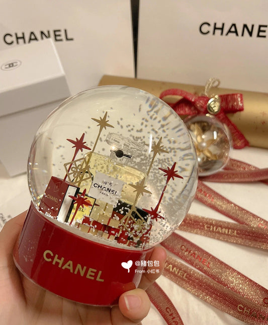Chanel Holiday Red Snow Globe