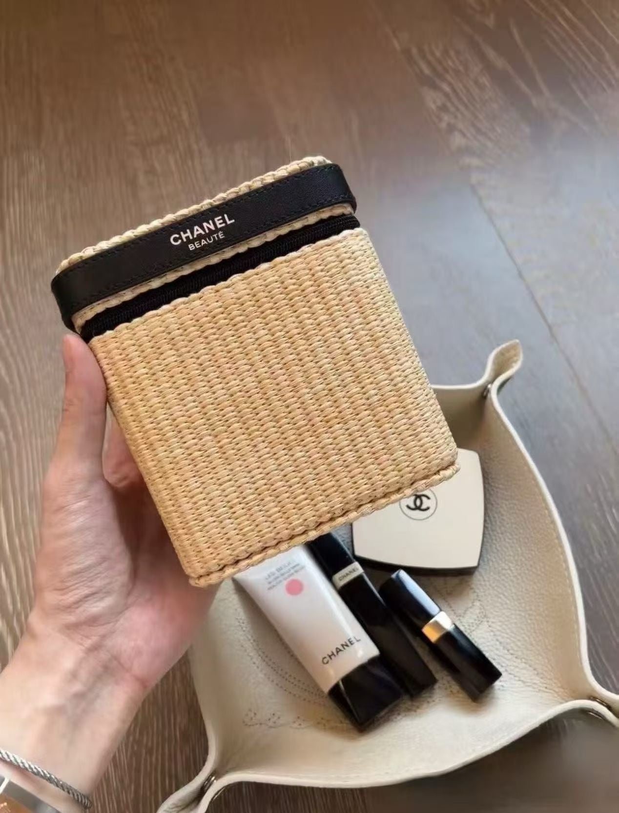 Chanel Rattan Summer Pouch
